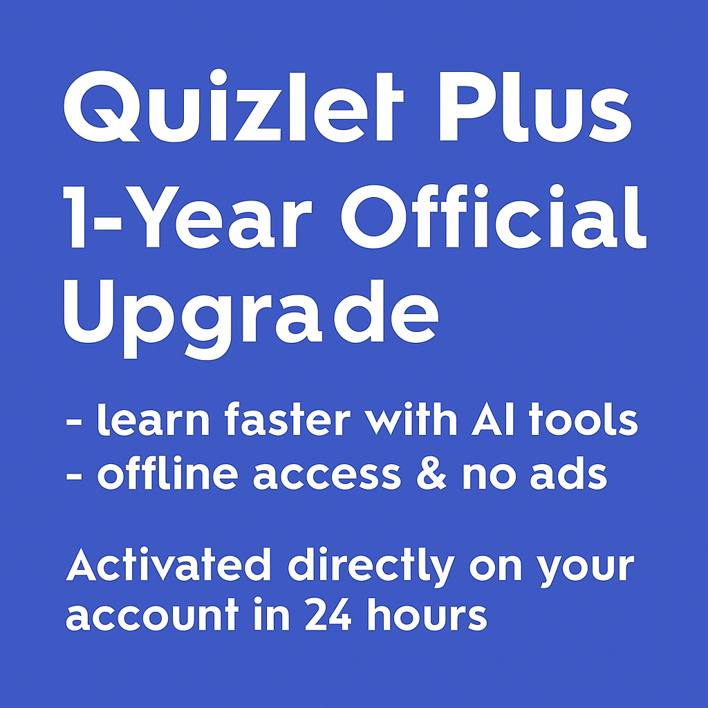 Quizlet Plus Upgrade – 1-Year Official Plan