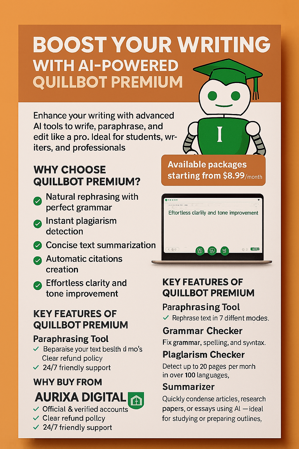 🧠 Quillbot Premium Account – AI Writing Assistant